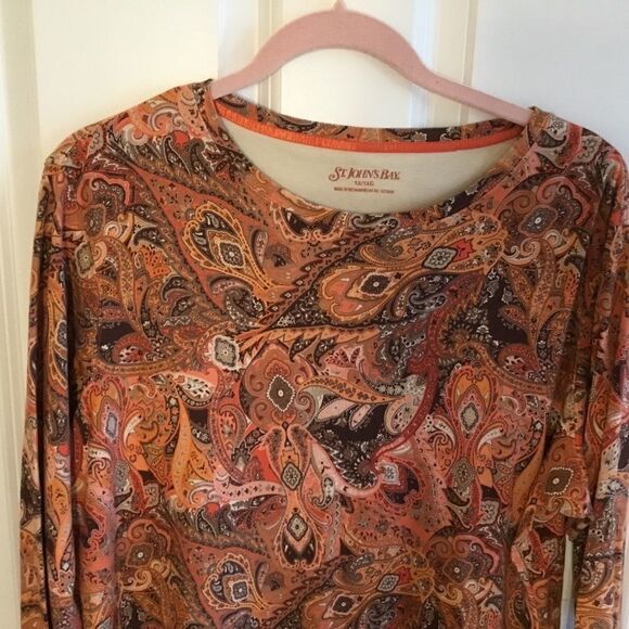 NWOT. St. John’s Bay Women’s Sz 1X L/S Tee. - Picture 5 of 8